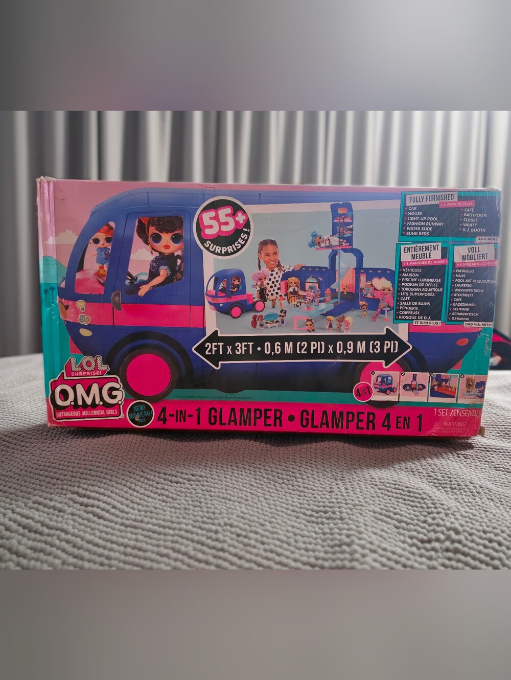 NIB L.O.L. Surprise! OMG 4-in-1 Glamper Playset With 55+ Surprises